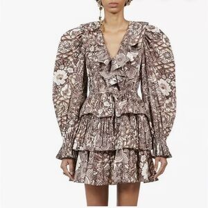 Ulla Johnson Lola Mini Dress in Teak